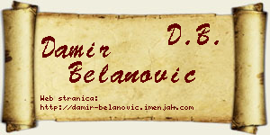 Damir Belanović vizit kartica